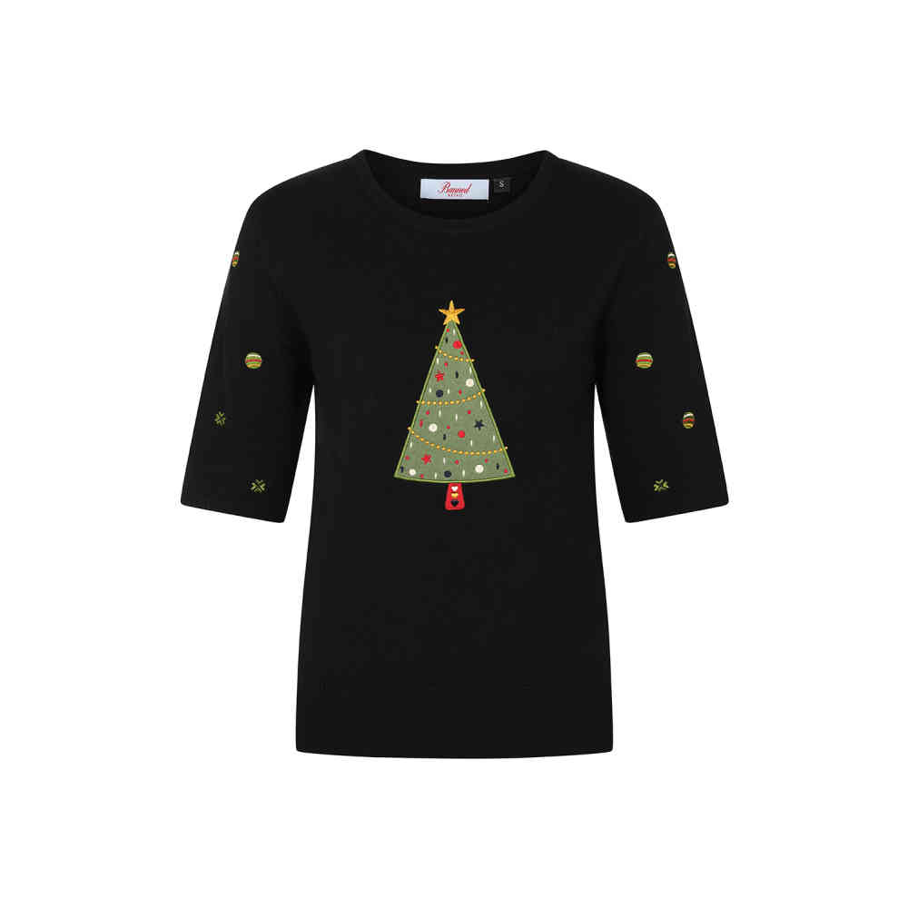 Banned - Scandi Tree Holiday Cheer Christmas sweater - Black